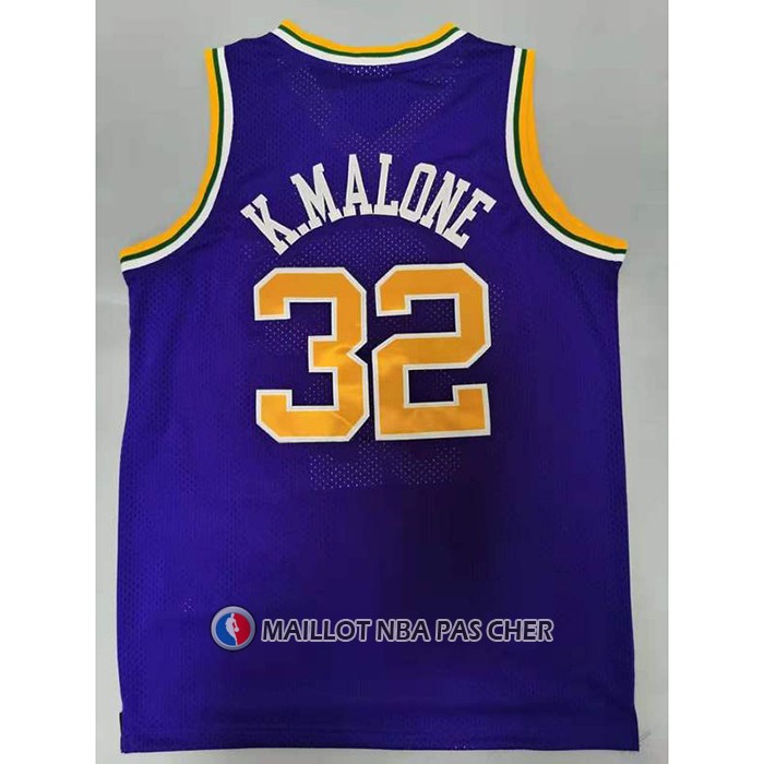 Maillot Utah Jazz Karl Malone NO 32 Mitchell & Ness 1991-92  volet